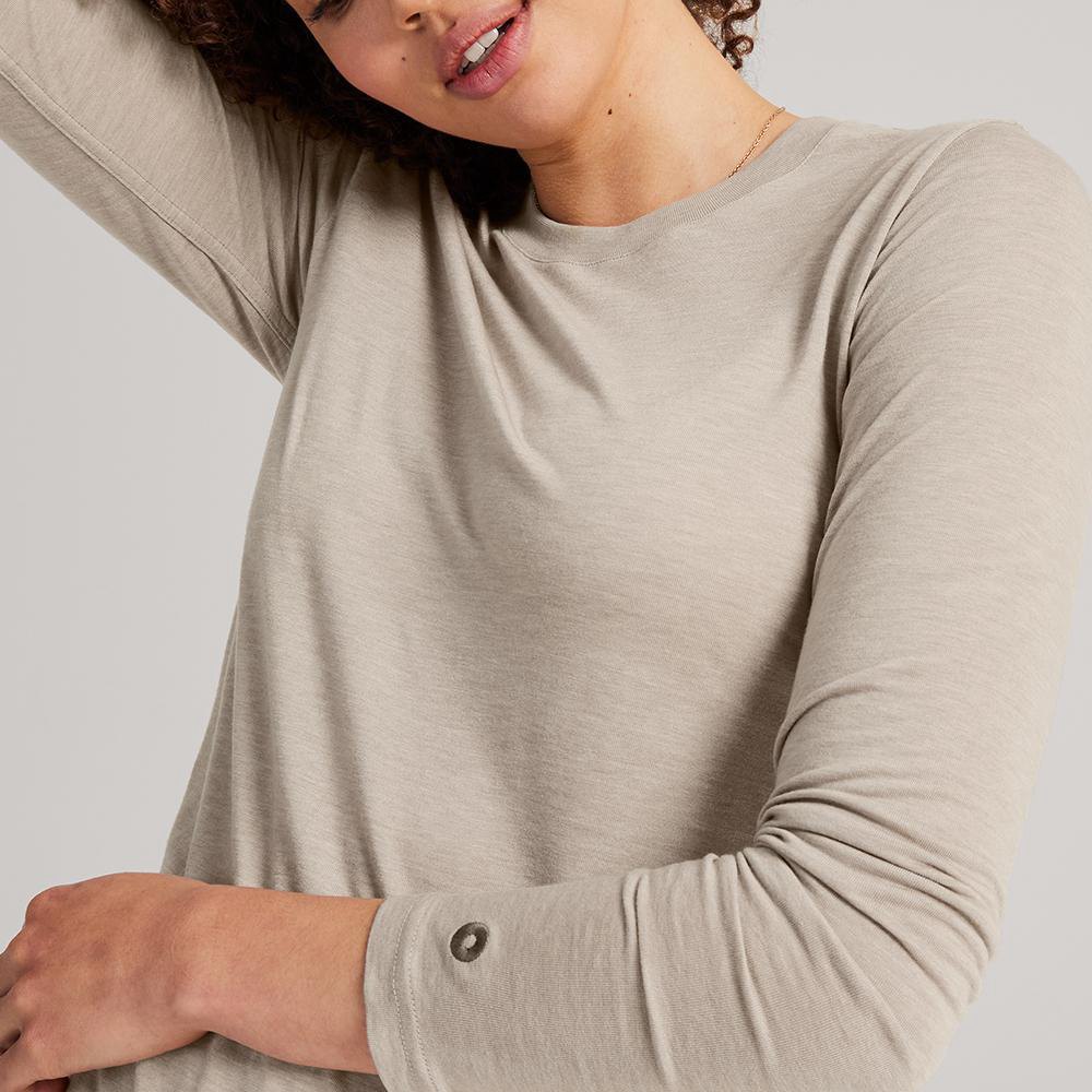 Allbirds Women\'s T-Shirt Grey - TrinoXO™ Long Sleeve - 63187NYVF